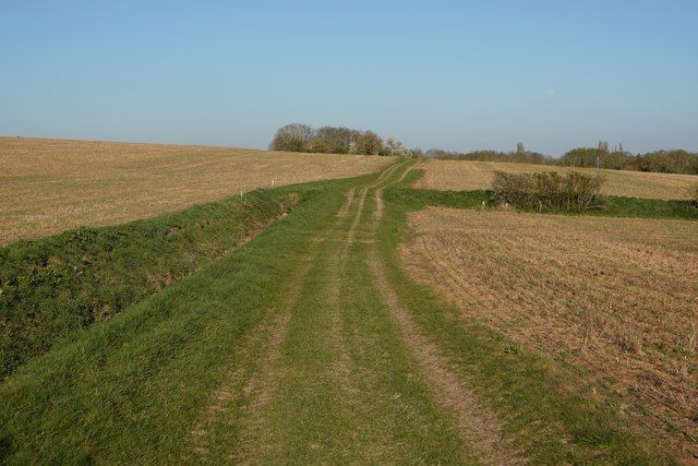 The Whitwell Way across open countryside near Coton
